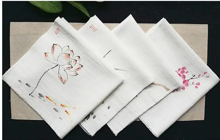 Носовой платок из хлопчатобумажной ткани носовой ручной работы унисекс|handkerchief