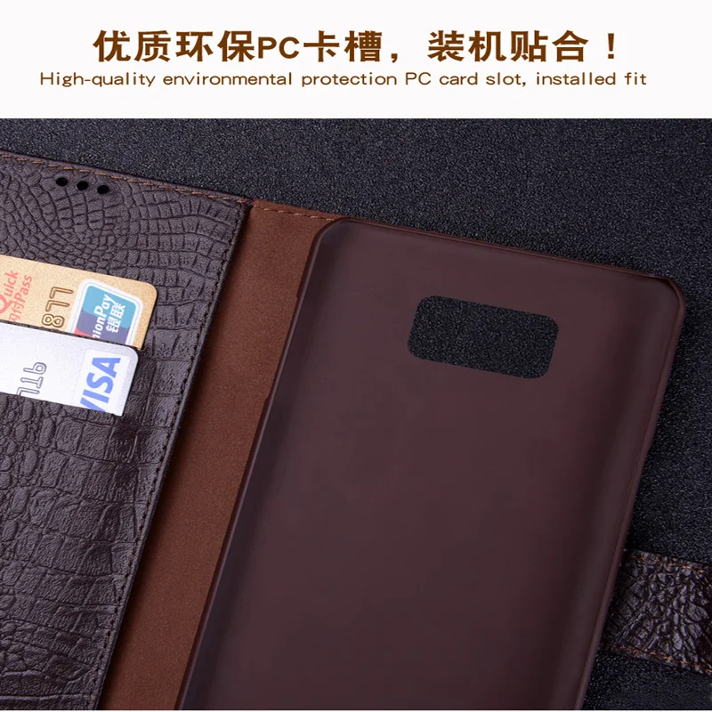2pcs 5.8inch Genuine Leather flip back case cover For Samsung GALAXY S8 S 8 G9500 coque capas shell phone | Мобильные телефоны и