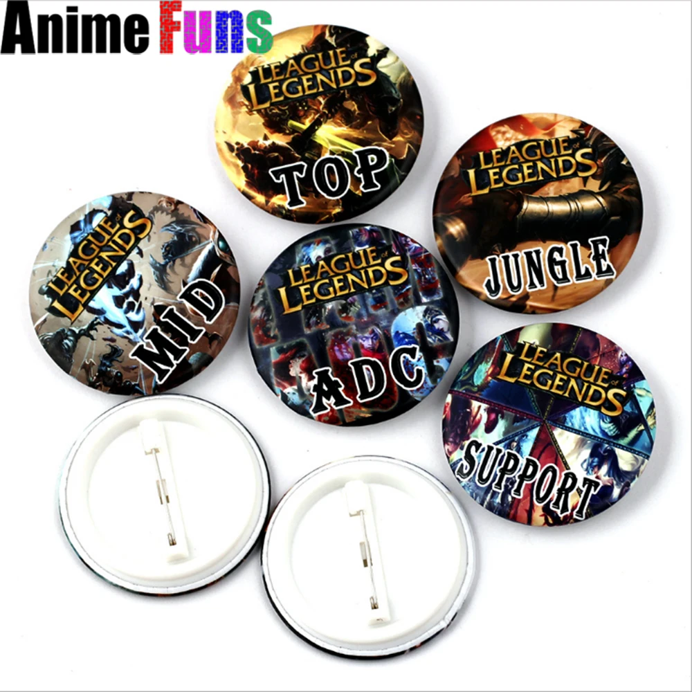 7 видов популярной игры Лига Легенд Postion Кнопка значок школьная сумка Броши игра