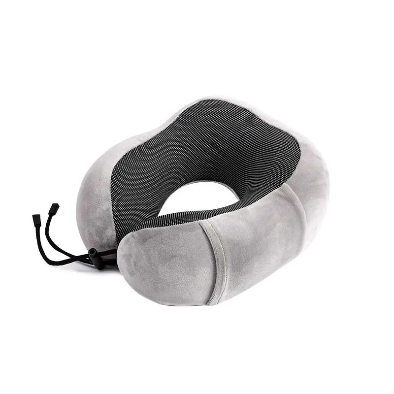 Grey Портативный u-образный Магнитный подголовник 30x28 см подушка для шеи пены памяти для путешествий, офиса, автомобиля, Шейная Подушка, аксессуары для путешествий - Цвет: Grey