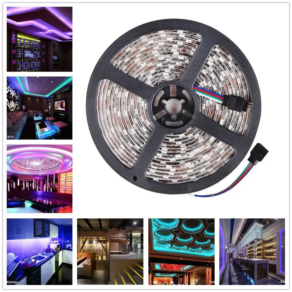

SOLLED 5 м 12 в 300*5050 SMD RGB Гирлянда, водонепроницаемая гирлянда, украшение для свадьбы, вечеринки, фестиваля
