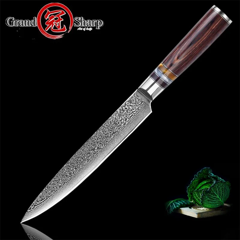 Набор кухонных ножей Grandsharp vg10 японские ножи из дамасской стали Santoku утилита Nakiri