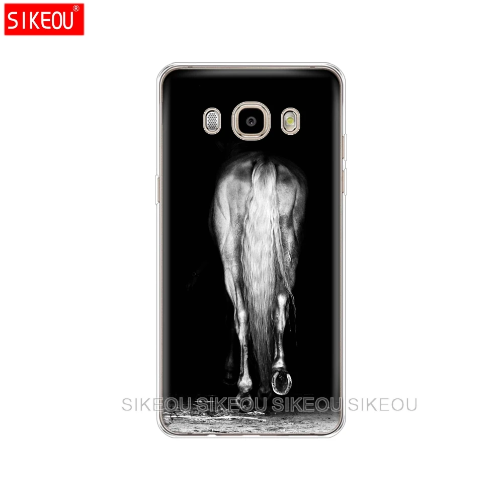 Силиконовый чехол для телефона Samsung Galaxy J1 J2 J3 J5 J7 MINI 2016 2015 prime Sunset and horse | Мобильные