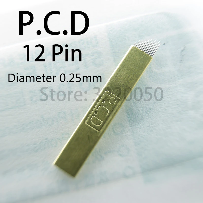 500 шт. PCD 12/14 шпильки 12/14U Lamina Nano Blade Премиум жесткий 0,25 мм постоянный макияж микроволокна иглы для Tobori Pen
