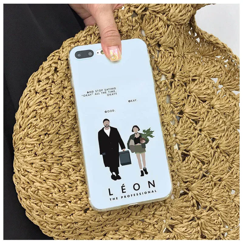 Leon Matilda Натали Портман фильм плакат чехол для телефона мягкий ТПУ Apple iPhone 6 6plus 6s 7 8