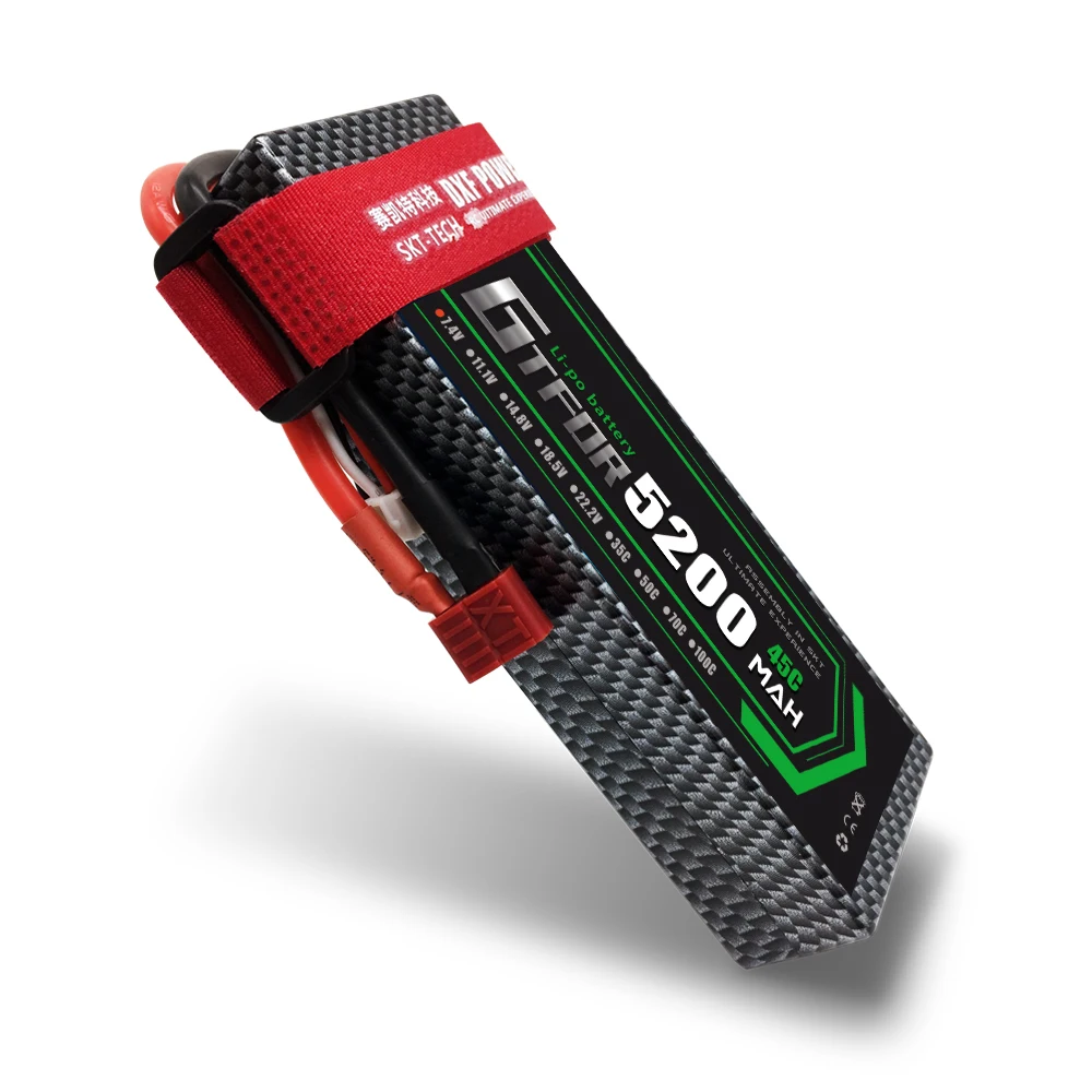 GTFDR RC автомобиль Lipo батарея 2 шт 7,4 V 5200mah 45C жесткий чехол Bateria Lipo для багги Truggy Evader BX TRX trx4 SCX10 RC SUV