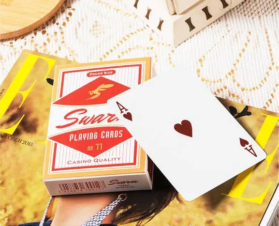 Whosales 20pcs/lot 310g Black Core Playing Cards 2 Size for Choose high quality family and party Porker | Спорт и развлечения