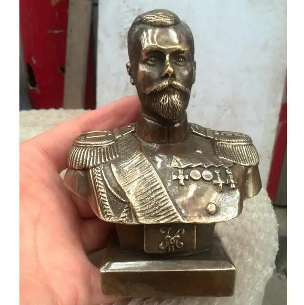 Hui88K834004 &ltрусский царь Николас II статуя бюста 5 &quotH бронзовая статуя|statue|statue bronzestatue