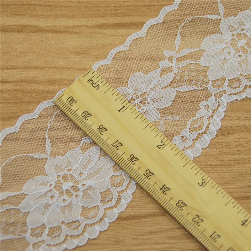 60mm Polyester Lace Trim White Fabric Sewing Accessories Cloth Wedding Dress Decoration Ribbon Craft Supplies 200yards L730-1 | Дом и сад