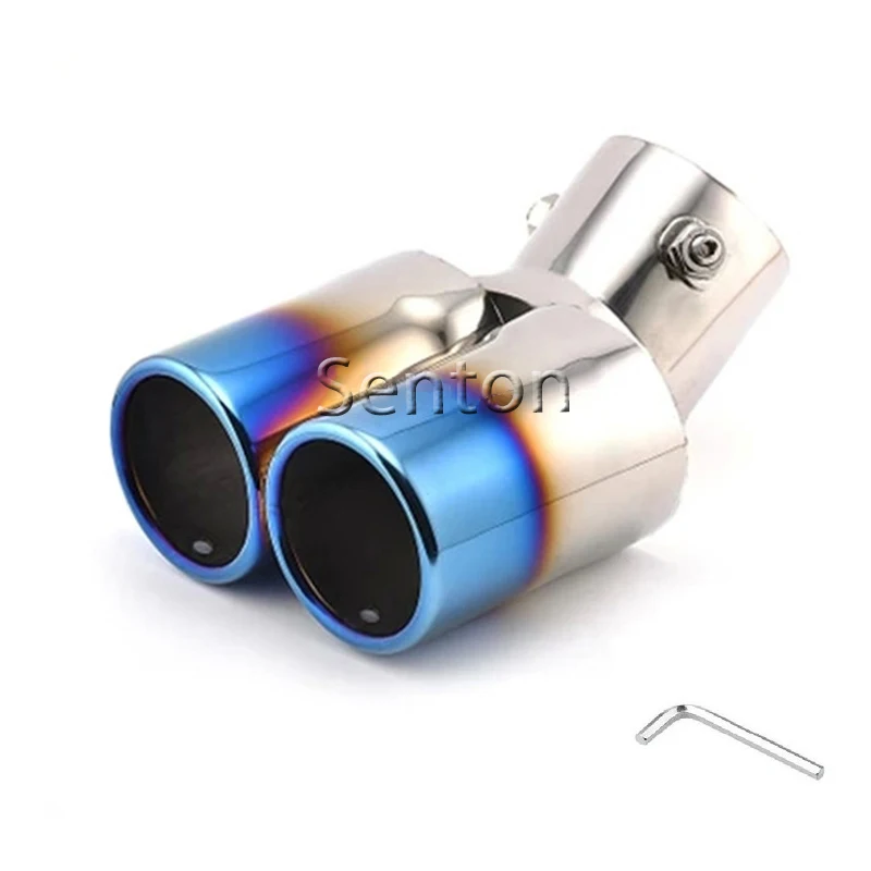 Универсальный автомобильный двойной задний глушитель выхлопной трубы