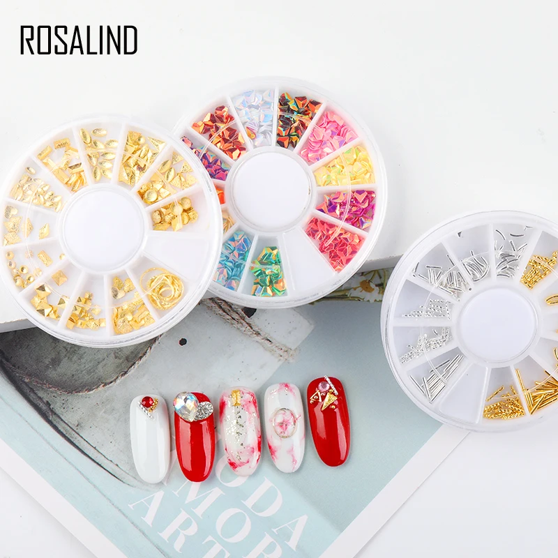 Украшения для дизайна ногтей ROSALIND Strass камень-хамелион разноцветные стразы