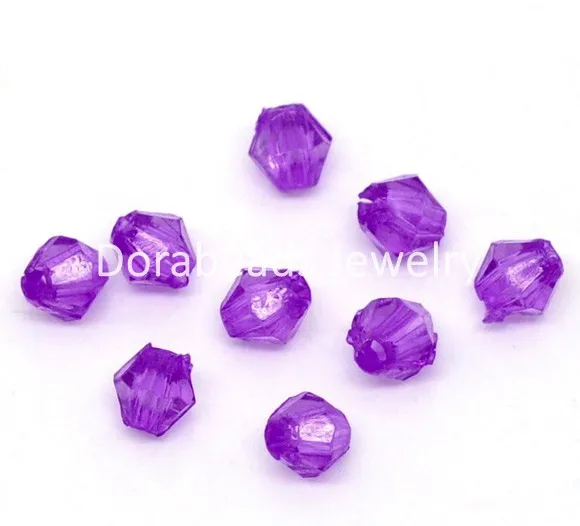 hot 2000Pcs Purple Faceted Bicone Acrylic Spacer Beads 4x4mm(B11223)|bead picture|beaded lace wedding dressbeaded strapless dress |