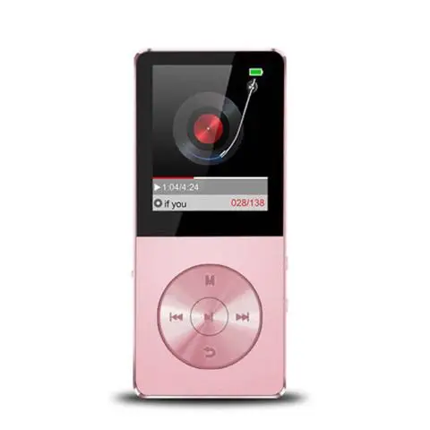 Rose Gold HiFi металлический ультратонкий MP3 MP4 музыкальный плеер встроенный динамик 16 Гб 1,8 дюймов экран может поддерживать sd-карту 128 ГБ с видео - Цвет: Rose Gold