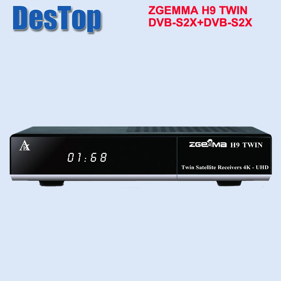 ZGEMMA H9 TWIN 4K UHD приемник с 2 * DVB S2X мультипотоковым тюнером CI + и внутренним Wifi 8GB EMMC