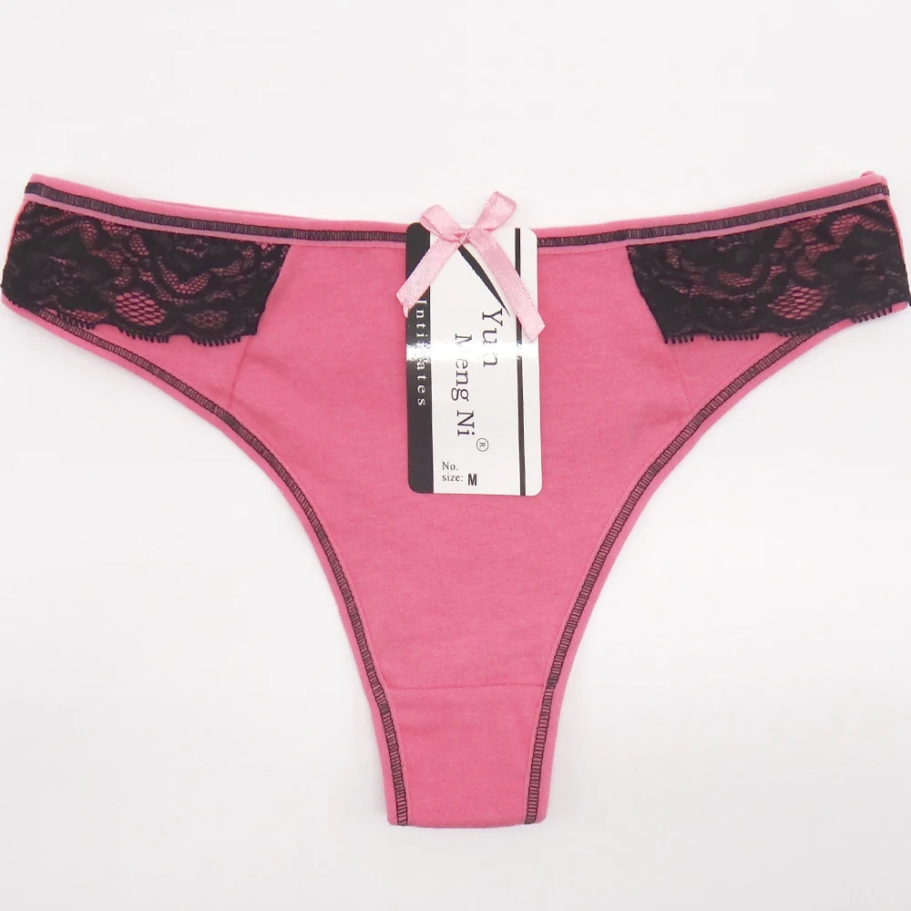 12 шт./упаковка женские хлопковые трусики стринги с Т образной спинкой|panties