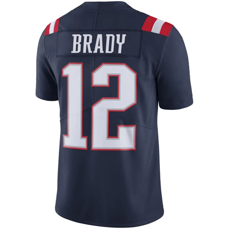 Мужская Новый Брэди #12 Gronkowski #87 Эдельман 11 # вышивка логотипа Темно-Синий Цвет Пик