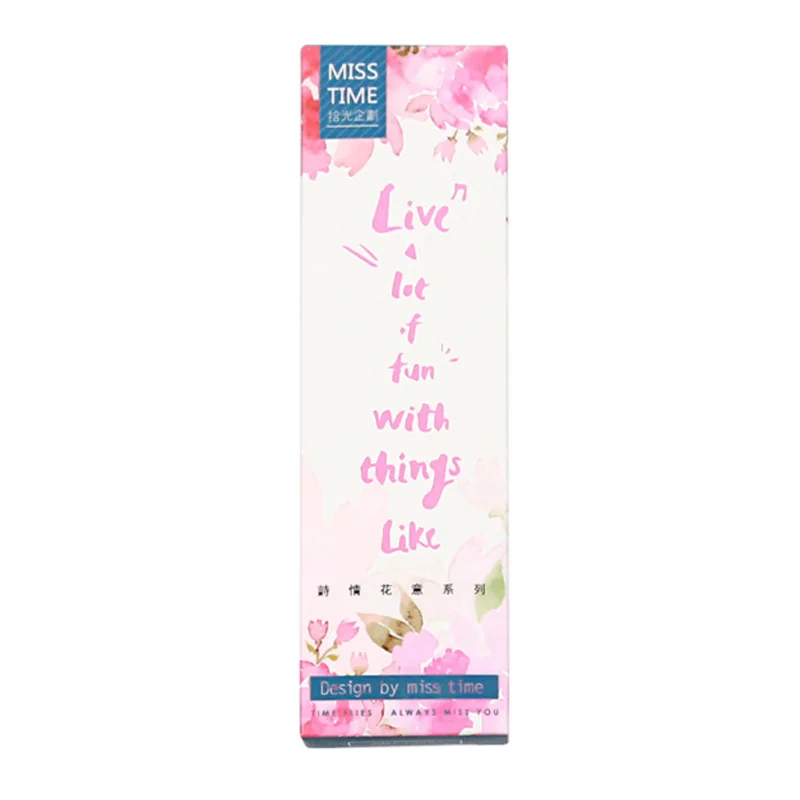 

30 pcs/box Beautiful flowers Bookmark Paper Cartoon Animals Bookmark Promotional Gift Stationery Bookmark Stationery