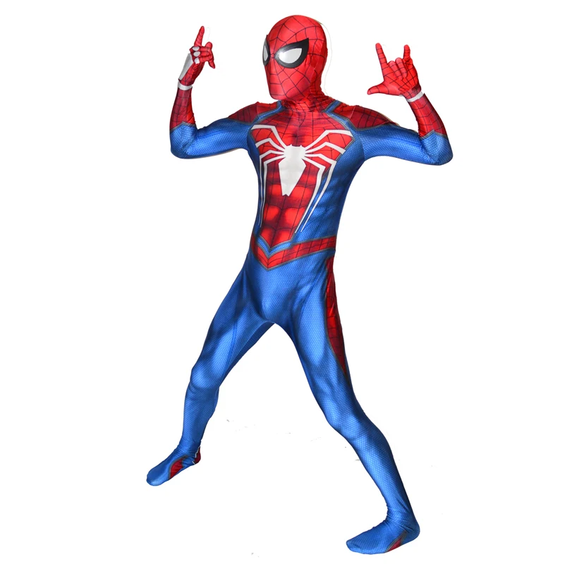 Игра PS4 костюм Человека паука спандекс Хэллоуин косплей зентай боди 3D принт Insomniac