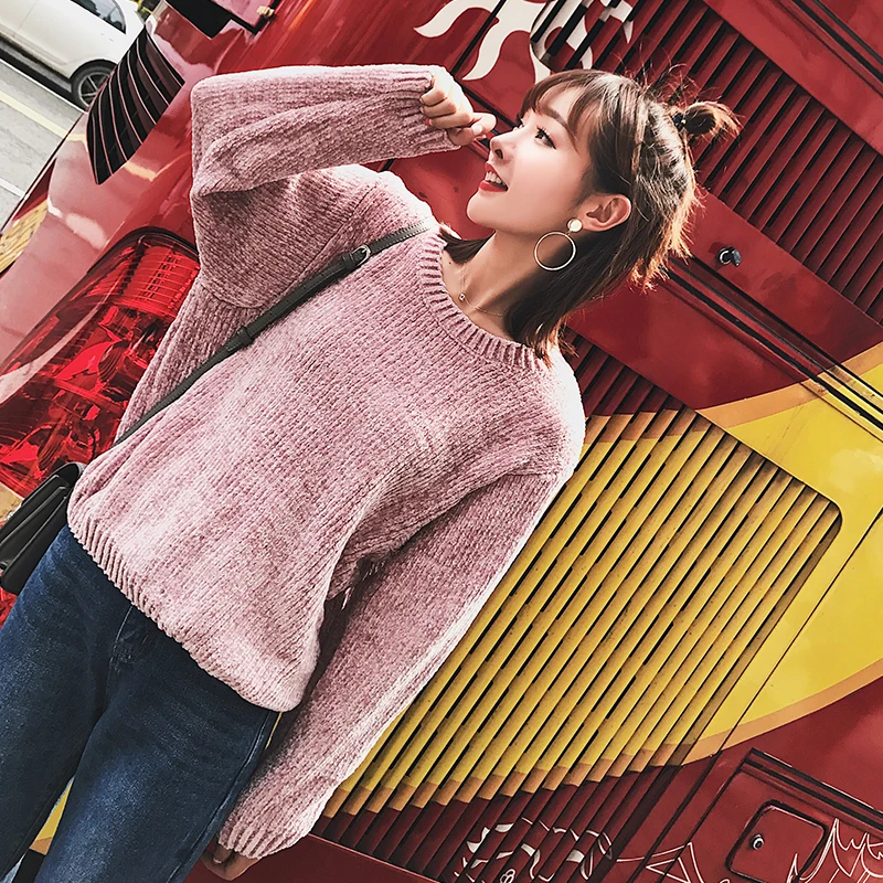 Winter Warmth O-neck Full Sleeve Knitted Sweater Casual Women Soft Pullovers Free Size Female Jumpers jersey mujer invierno 2018 | Женская
