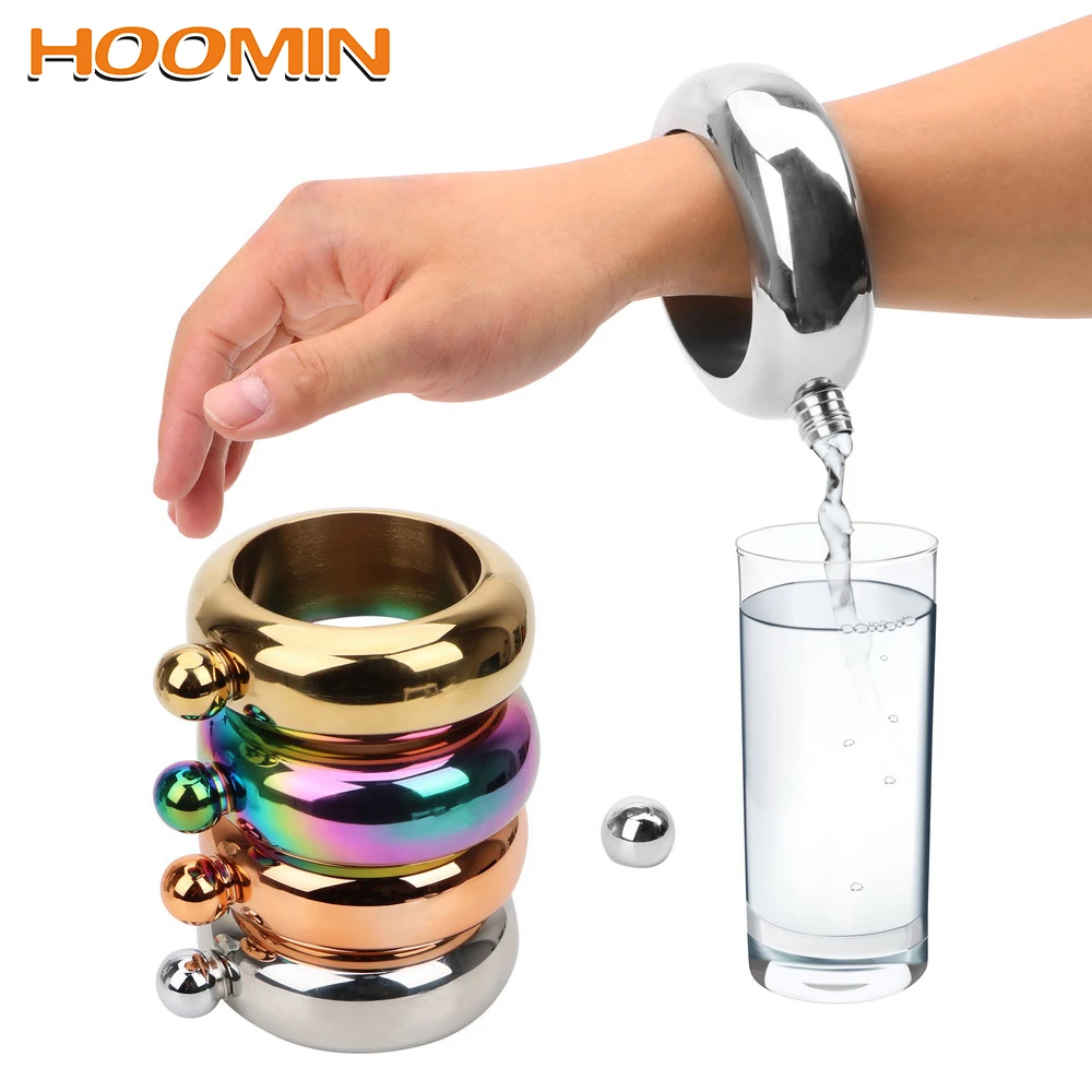 Браслет HOOMIN, элегантная бутылка вина, круглая, шикарная фляжка, 3,5 унций, посуда для напитков, аксессуары, браслет, фляжка для виски, водки, алкоголя