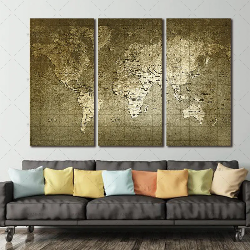

Picture canvas painting wall art print picture poster Map Europe Painting Home Decor Wall Art Picture Canvas for living room