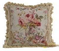 Needlepoint Area Cushion Wool French French Wool Needlepoint Art Tapestry Cushion Pillow Aubussion Square Cushion Cover