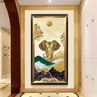 QIANZEHUI, алмазная вышивка, Круглый Алмаз Благоприятный Слон Полная Стразы алмазная живопись Вышивка крестиком, рукоделие