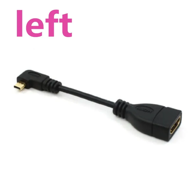 90/270 градусов правый и левый угол микро HDMI папа к Женский кабель адаптер конвертер