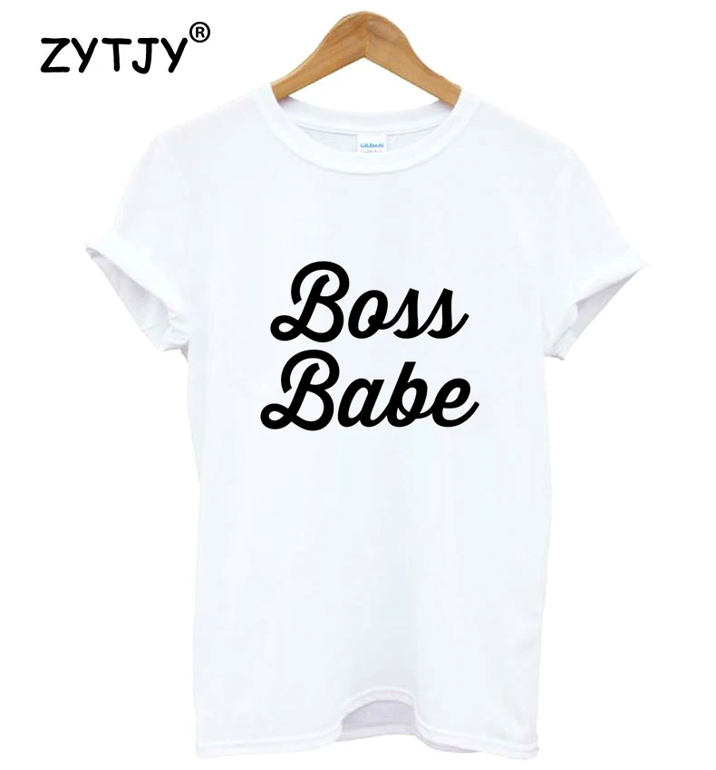 Футболка Boss Babe Женская хлопковая повседневная забавная для девушек Yong топ