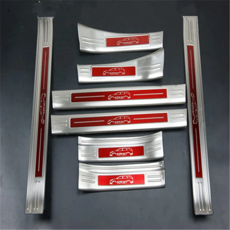 Нержавеющая сталь заднего бампера протектор Порог/внутренний и внешний створчатый распашный дверь порог дверь подоконник для Хонда сrv C-RV авто-Стайлинг