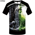 Мужская футболка KYKU Forest, с 3d принтом, в стиле хип-хоп, одежда для мужчин, футболка в стиле панк-рок