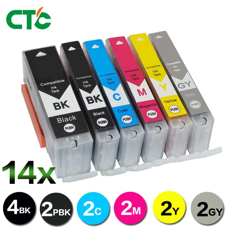 14PCS for canon PGI470 CLI471 PGI-470BK CLI-471 compatible ink cartridge PIXMA MG5740 MG8640 Printer | Компьютеры и офис