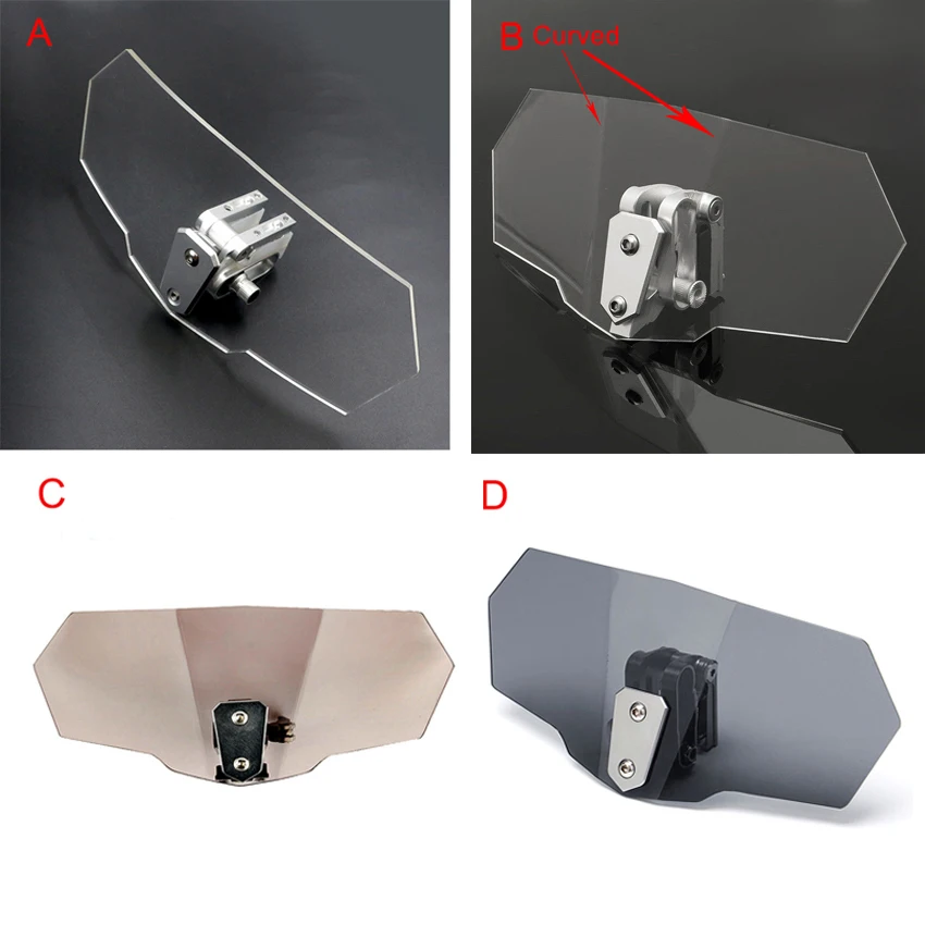 Unversal Airflow Adjustable Windscreen Wind Deflector Motorcycle Windshield For suzuki gsf 600 piaggio beverly mt 09 tracer