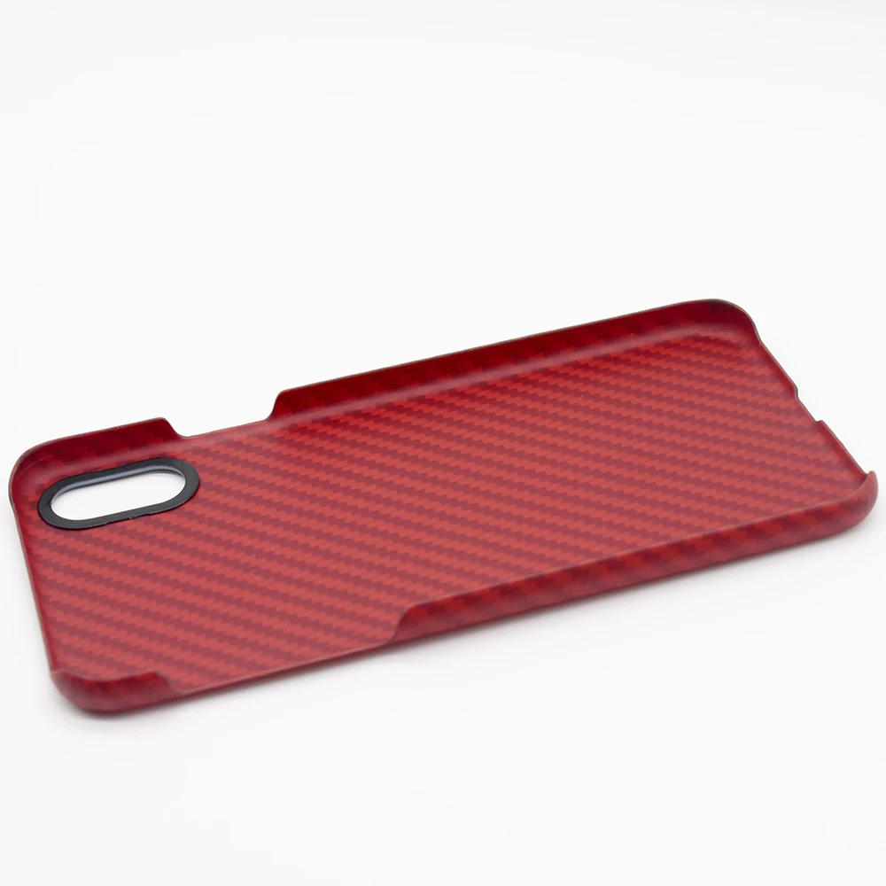 Для iPhone X Case Роскошный тонкий карбоновый чехол Защитный Телефон арамидное