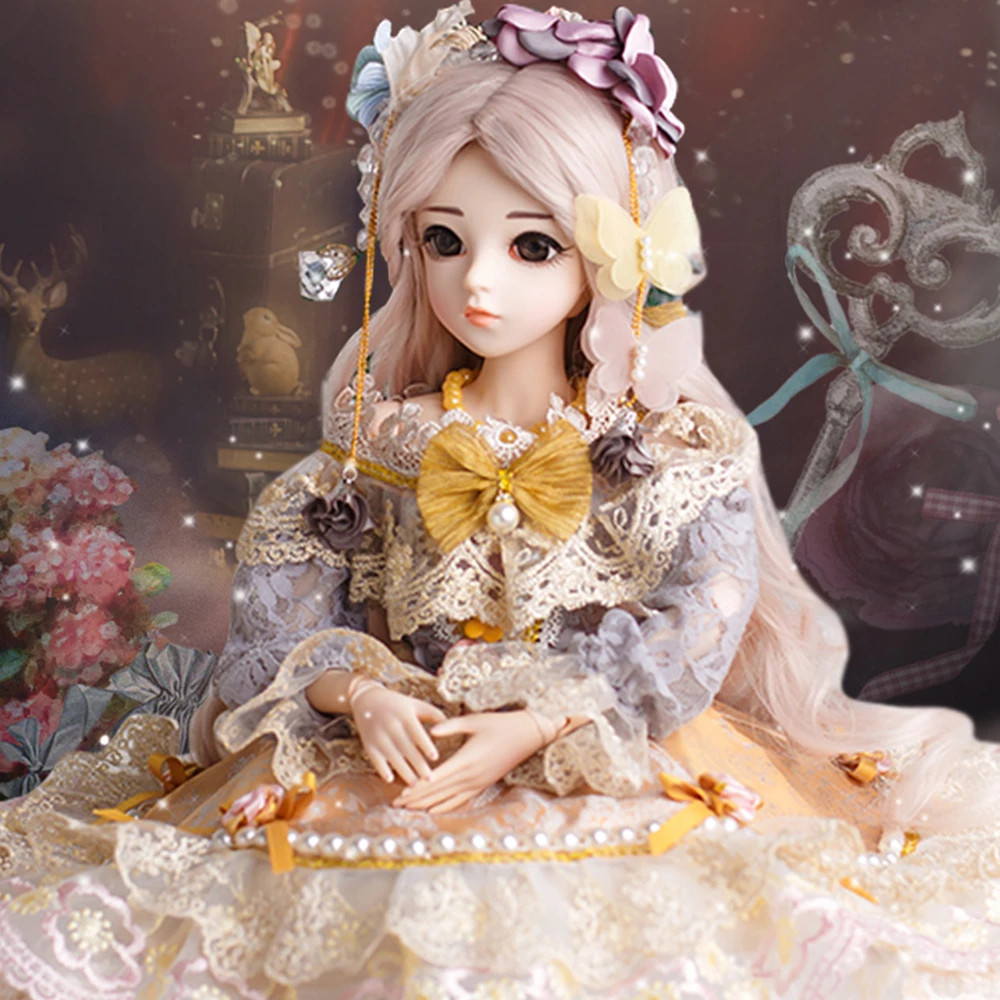 60 см bjd 1/3 элегантные куклы принцессы игрушки с коричневыми глазами одеждой