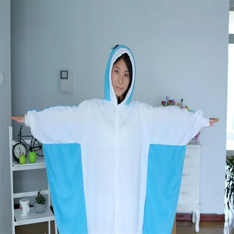 Синий летяга Комбинезоны пижамы Sleepsuit взрослых Аниме Пижама Костюм Хэллоуин