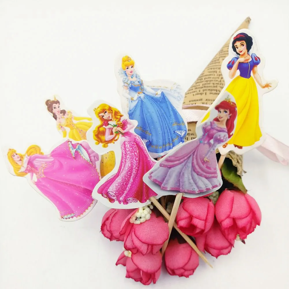 Disney Six Princess принадлежности для тематической вечеринки тарелки чашки соломинки