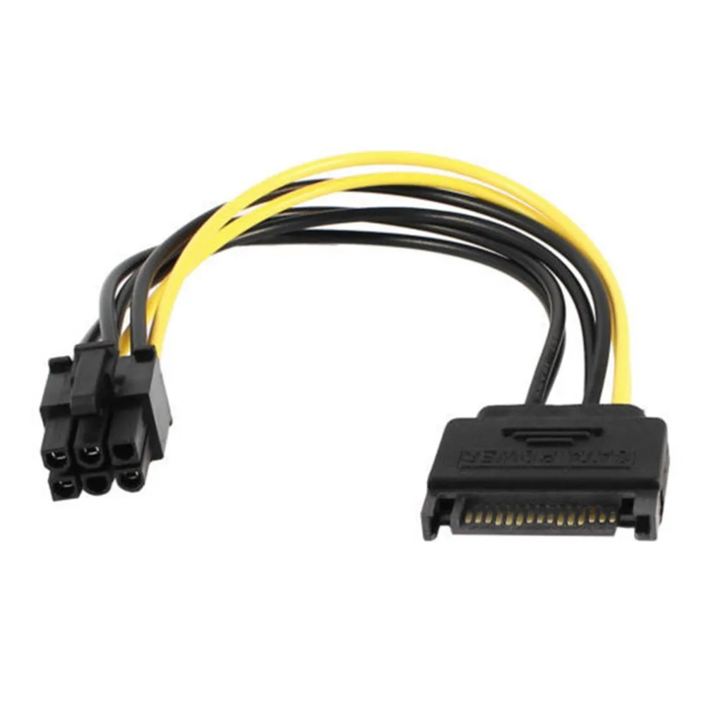 20 см 15Pin-6Pin кабель силовой сети постоянного тока горная машина видеокарта