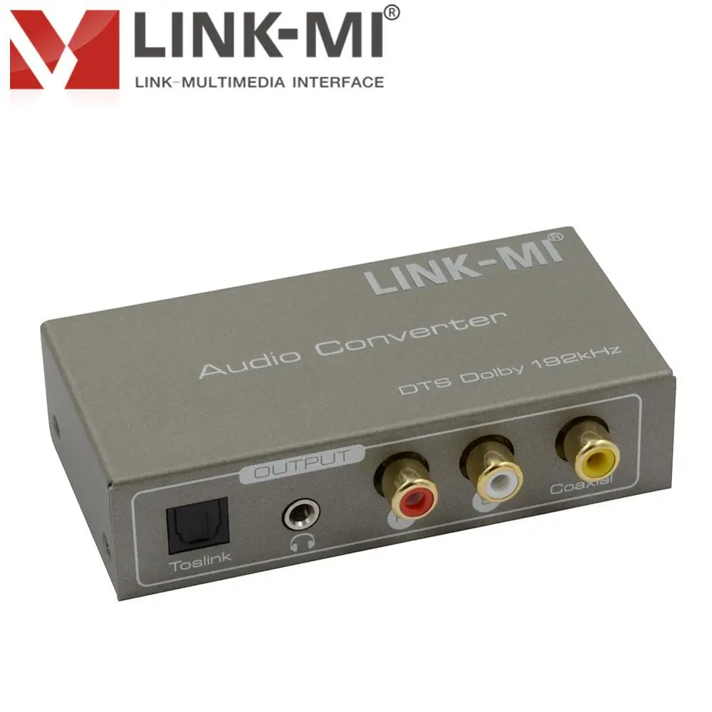 LINK MI LM AC01 преобразователь аудиоформата Toslink/коаксиальный/дуговой/стерео входной
