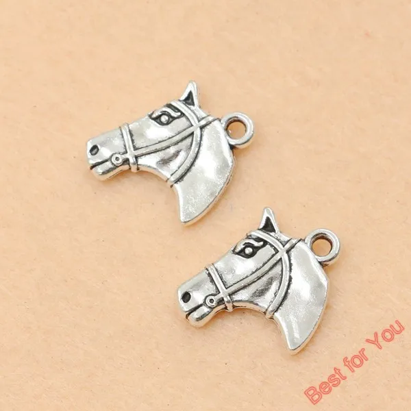 

10Pcs Tibetan Silver Plated Horse Head Charms Pendants Jewelry Diy Craft Accessories 18x16mm