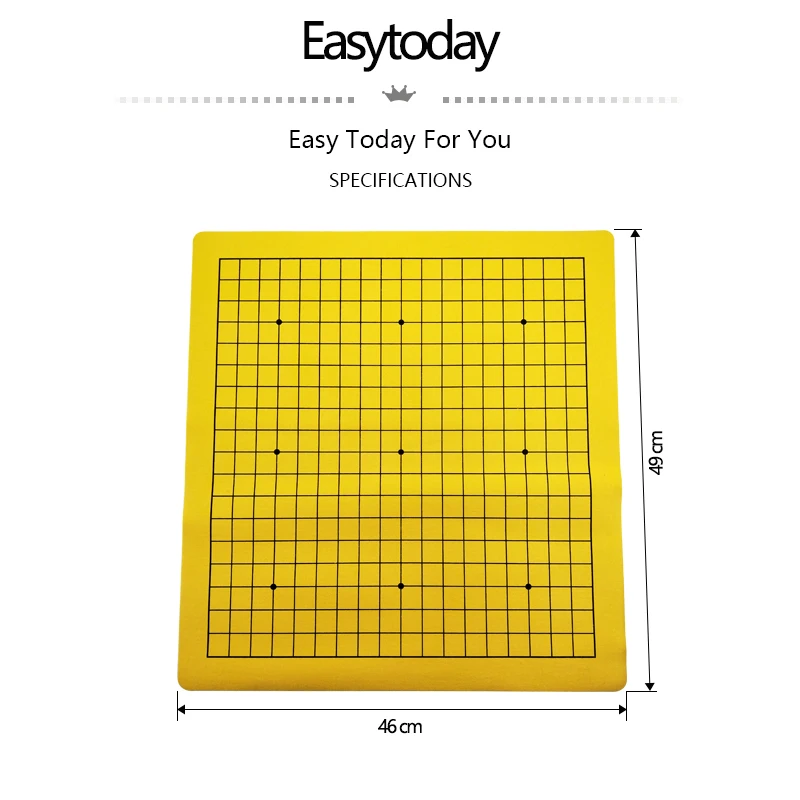 Easytoday односторонняя игра шахматная доска из синтетической кожи и замши 19 линий