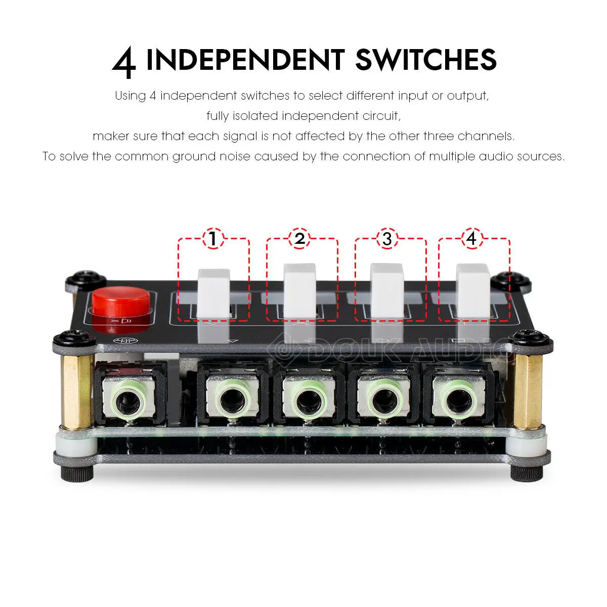 Little Bear Mini 4(1)-IN-1(4)-OUT 3,5 мм аудио коммутатор пассивный селектор сплиттер