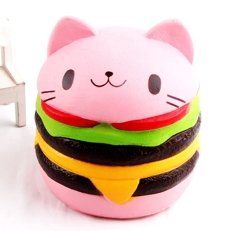 Squishys Cat Burger замедлить рост мягкие коллекции животных подарок декор игрушка