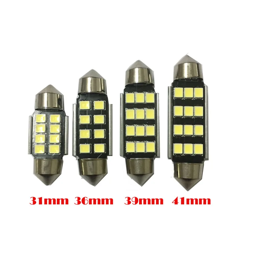 2 шт. x Festoon canbus C5W C10W светодиодные лампы 31 мм 36 39 41 Чистый белый 2835 SMD внутренний свет