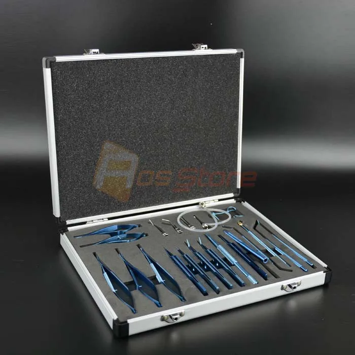 21 шт. интраокулярный набор из титанового сплава хирургические инструменты для