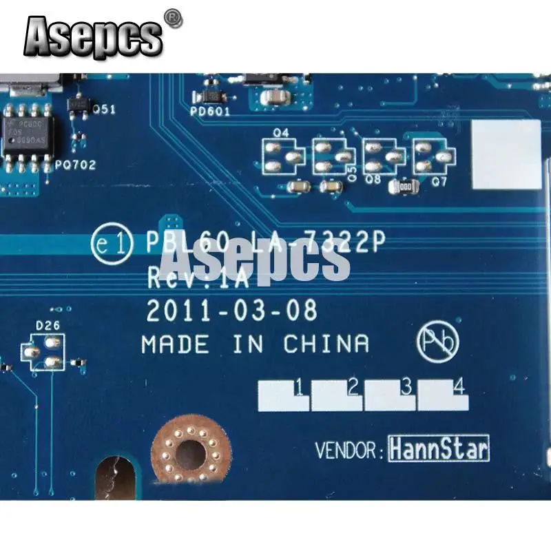 Asepcs X53B материнская плата для ноутбука For Asus K53B X53BY X53BR K53BR K53BE тест оригинальная PBL60