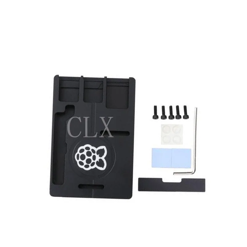 Raspberry Pi 3 Model B + чехол Черный ЧПУ Алюминий ультра-тонкий металлический корпус для RPI