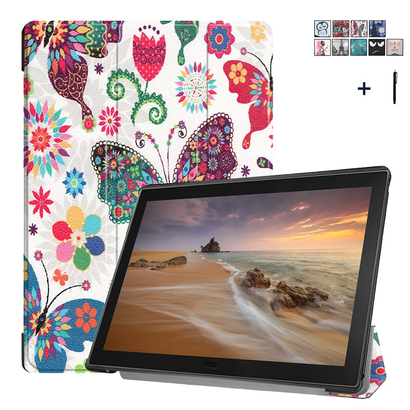 Флип чехол из искусственной кожи с подставкой для Lenovo Tab E10 10 0 'TB X104F дюймов +