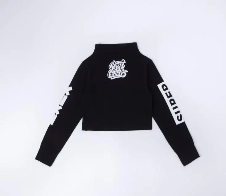 black top 1pcs Tammy/весенние комплекты одежды для девочек детские черно-белые хлопковые футболки с длинными рукавами и штаны, комплект из 2 предметов, осенние детские костюмы в стиле хип-хоп - Цвет: black top 1pcs