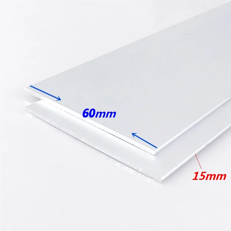 1 шт./лот 6063 T5 пластина из алюминиевого сплава Thickness15mm * Width60mm Артикул Алюминий